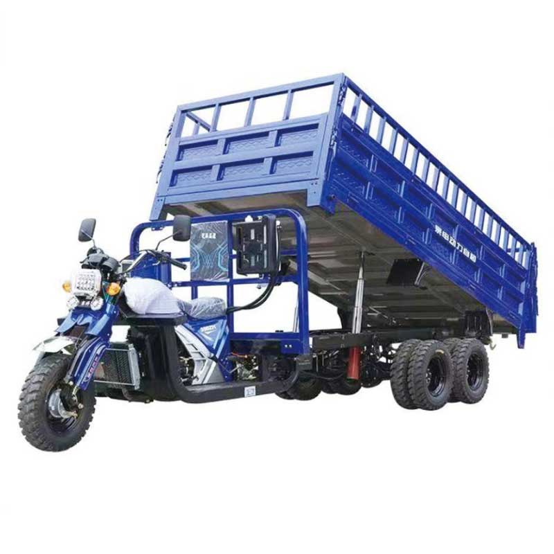 Green Semi-Covered Three-Wheel Cargo Tricycle